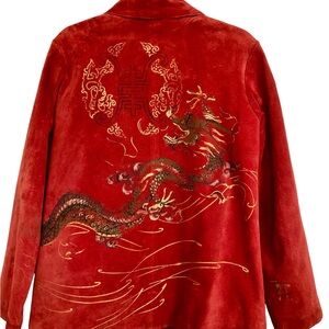 Printed Suede Leather Jacket